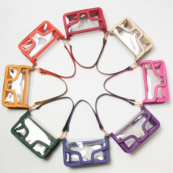 NWT PINK Stadium Approved Clear Crossbody Shoulder Bag Gameday & Concert purse - Picture 2 of 6